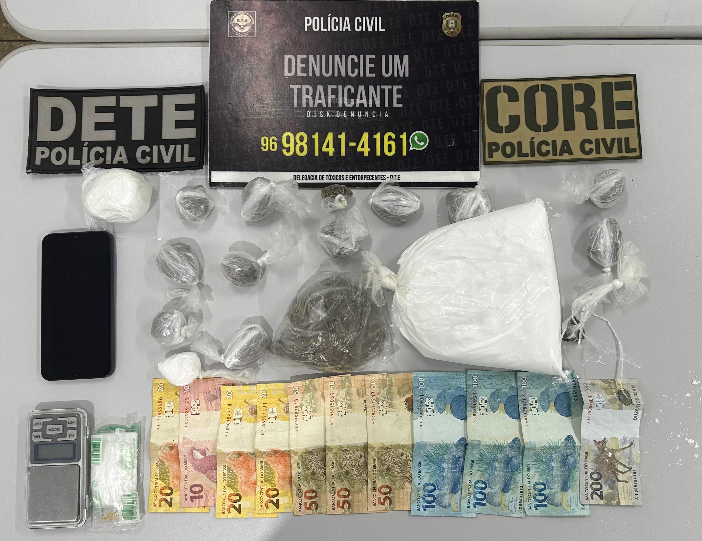 EM MACAPÁ, POLÍCIA CIVIL PRENDE INDIVÍDUO EM FLAGRANTE POR TRÁFICO DE DROGAS